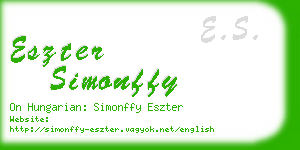 eszter simonffy business card